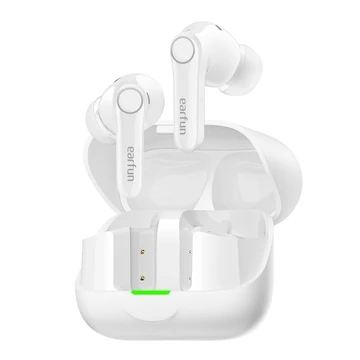 EarFun Air Pro 4+ AI fordítós vezeték nélküli fülhallgató, adaptív zajszűréssel és dupla hangszórókkal, IP55, BT6.0 - Fehér (TW700W)