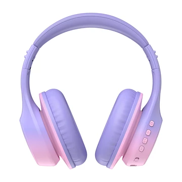 EarFun K4 vezeték nélküli gyerek fejhallgató, hangerőkorlátozás, LED világítás, 90 óra üzemidő - Lila (K4V)