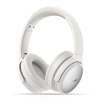 Earfun Tune Pro vezetéknélküli zajszűréses dupla hangszórós fejhallgató, 120 órás üzemidővel és színház üzemmóddal - Fehér