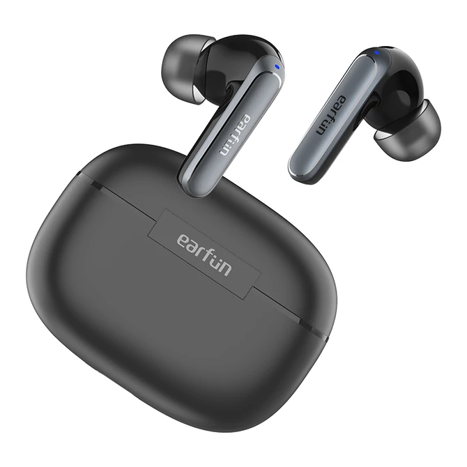 Kép 2/8 - EarFun Air 2 teljesen vezeték nélküli Hi-Res fülhallgató, 4 mikrofonnal, IPX7 - Fekete