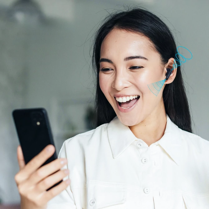 Kép 3/7 - fekete (TW203)EarFun Air Mini 2 vezeték nélküli könnyű és mini fülhallgató