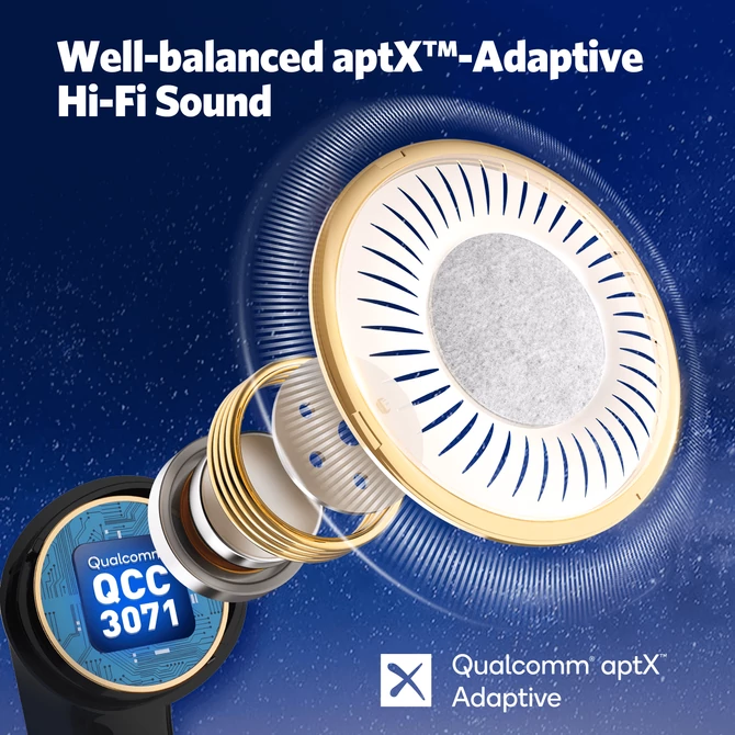 Kép 7/8 - EarFun Air Pro 3 teljesen vezeték nélküli fülhallgató zajszűréssel, 6 beépített mikrofonnal (TW500B)