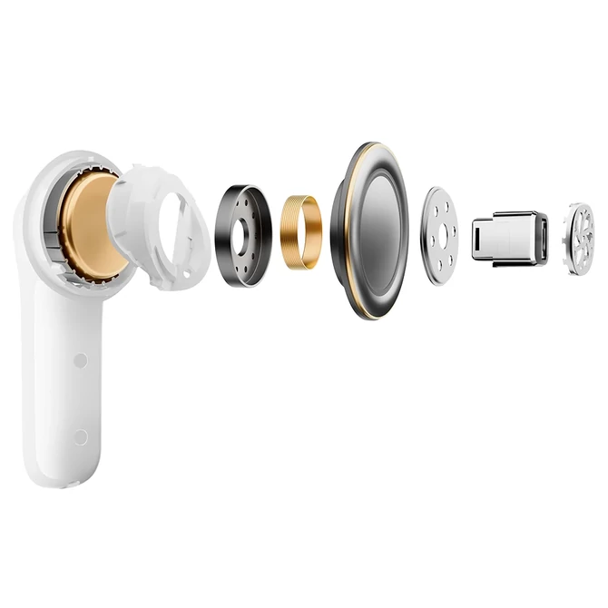 Kép 9/11 - EarFun Air Pro 4+ AI fordítós vezeték nélküli fülhallgató, adaptív zajszűréssel és dupla hangszórókkal, IP55, BT6.0 - Fehér (TW700W)