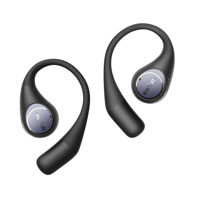 Kép 1/3 - EarFun OpenJump kampós, nyitott kialakítású fülhallgató BassSurge technológiával sportoláshoz, IPX7 - Fekete
