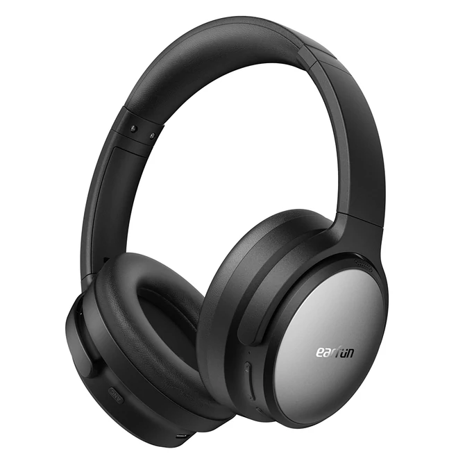 Kép 1/3 - Earfun Tune Pro vezetéknélküli zajszűréses dupla hangszórós fejhallgató, 120 órás üzemidővel és színház üzemmóddal - Fekete